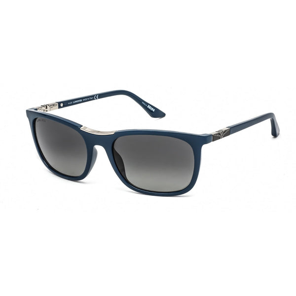 Longines LG0002-H Sunglasses Shiny Blue / Smoke Polarized-AmbrogioShoes