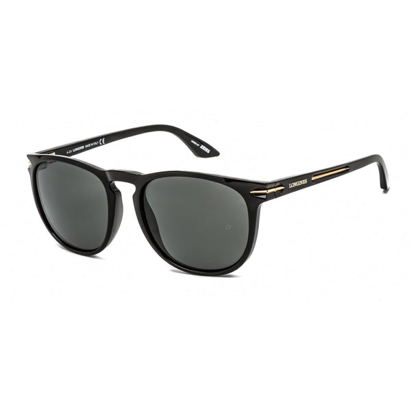 Longines LG0006-H Sunglasses Shiny Black / Smoke-AmbrogioShoes