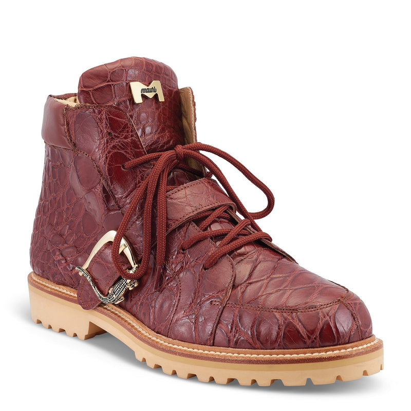 Mauri Corrupt 4994/1 Men's Shoes Gold Exotic Alligator Chukka Boots (MA5481)-AmbrogioShoes