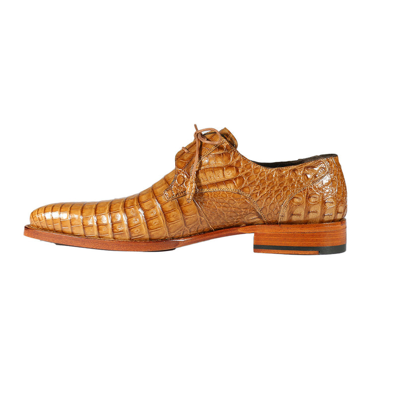 Mezlan 13584-F Anderson Men's Shoes Camel Exotic Crocodile Derby Oxfords (MZS3450)-AmbrogioShoes