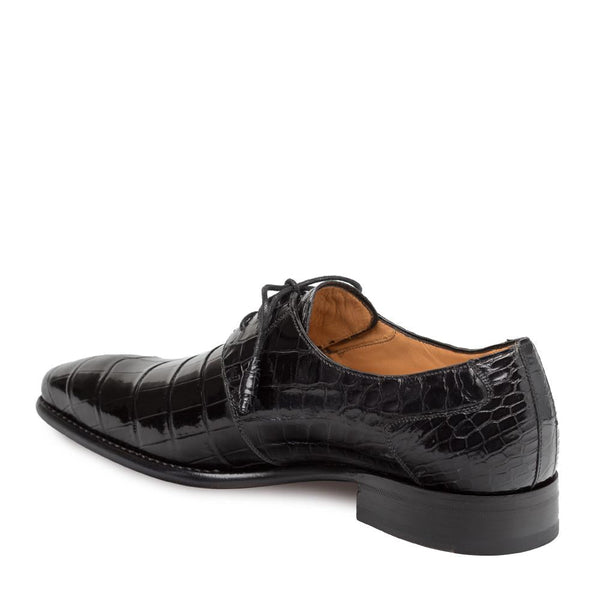 Mezlan Moscow Men's Shoes Black Alligator Oxfords 4574-J (MZ3114)-AmbrogioShoes