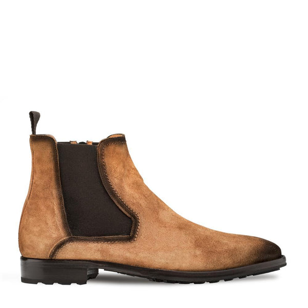 Mezlan S20085 Men's Shoes Cognac Suede Leather Chelsea Boots (MZ3395)-AmbrogioShoes