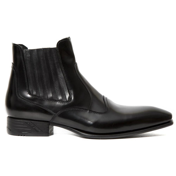 New Rock Men's Shoes Black Calf-Skin Leather Leather Ankle Boots M-NW159-C1(NR1304)-AmbrogioShoes