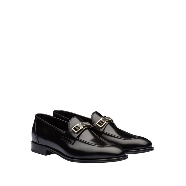 Prada 2DB169-ZJY Men's Shoes Black Calf-Skin Leather Loafers (PRM1003)-AmbrogioShoes