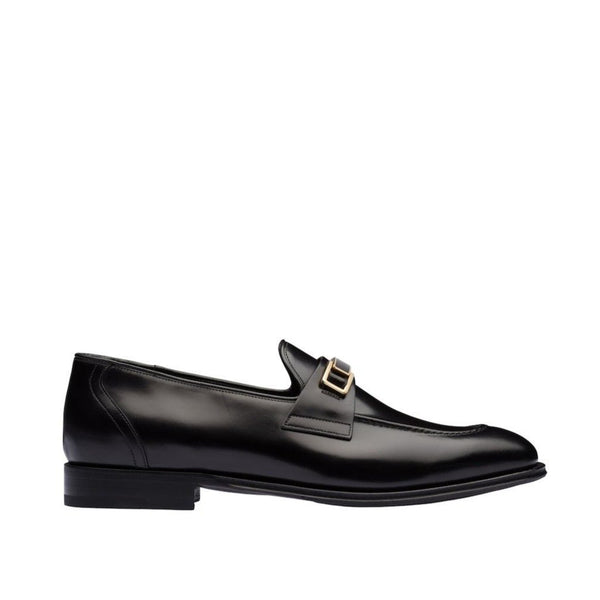 Prada 2DB169-ZJY Men's Shoes Black Calf-Skin Leather Loafers (PRM1003)-AmbrogioShoes