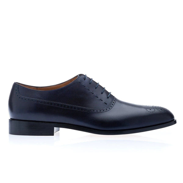 SUPERGLAMOUROUS Masterclass Radica Men's Shoes Navy Calf-Skin Leather Lace-Up Oxfords (SPGM1086)-AmbrogioShoes