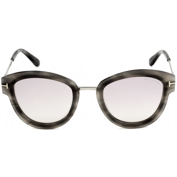Tom Ford FT0574 Sunglasses Dark Havana / Brown Mirror-AmbrogioShoes
