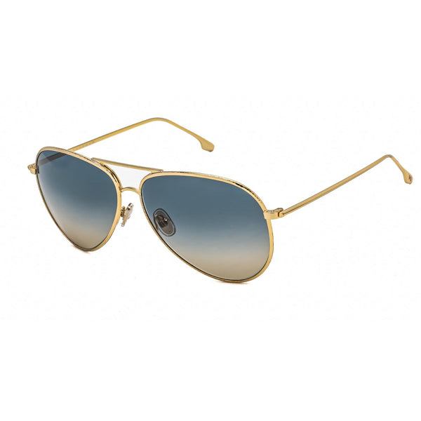 Victoria Beckham VB203S Sunglasses Gold/Teal / Gradient Blue-AmbrogioShoes