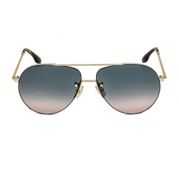 Victoria Beckham VB213S Sunglasses Gold/Dark Havana / Petrol/Sand Gradient-AmbrogioShoes