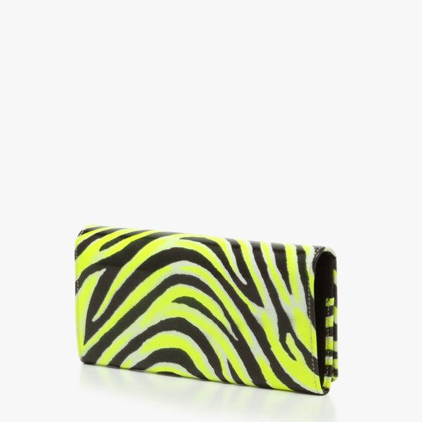 Vivienne Westwood Leather Animal Print Neon Yellow / Black Long Women's Wallet (VW100)-AmbrogioShoes