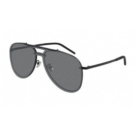 Yves Saint Laurent CLASSIC 11 MASK Sunglasses Black / Silver-AmbrogioShoes