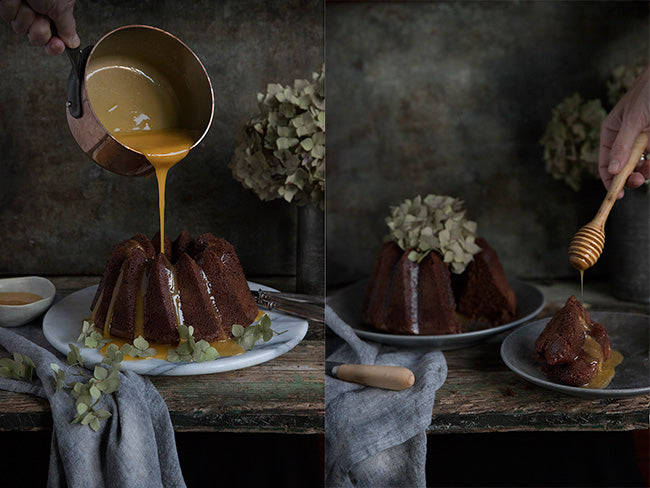 Bundt cake con molde Kugelhopf de Nordic Ware y cuchillo de acero carbono Pallarès