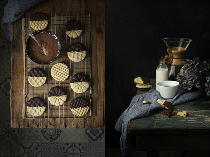 galletas de chocolate y avellana