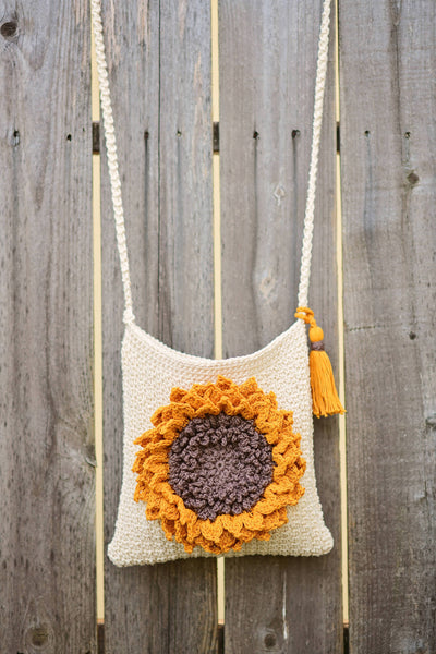 crochet sunflower bag