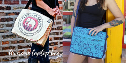 Handmade and Fair Trade Laptop and Messenger Bags