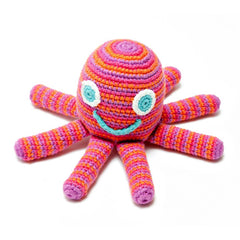 Hand crocheted octopus rattles from Pebble