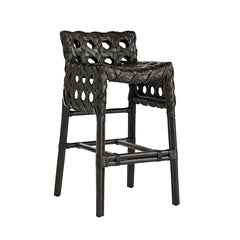 black rattan bar stool