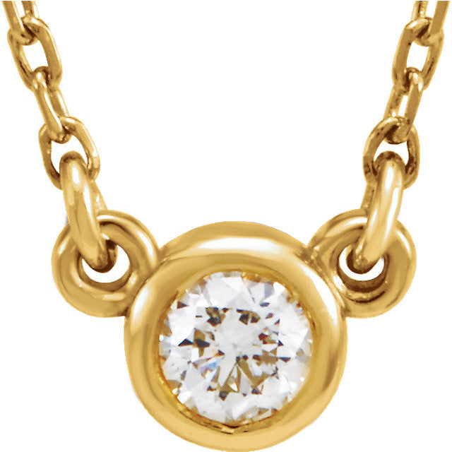 14K Yellow 1/10 CTW Diamond Necklace