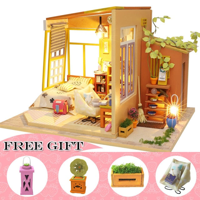 4 diy miniature dollhouse rooms