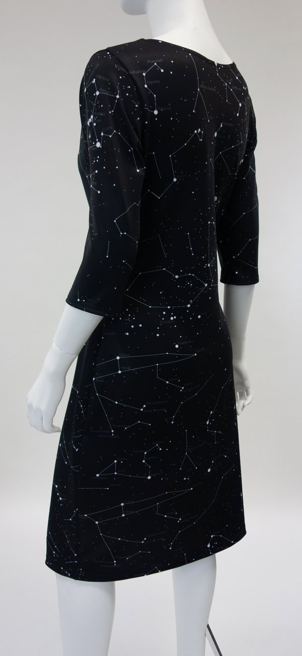 Black Constellation Star Map Astronomy Dress BACK