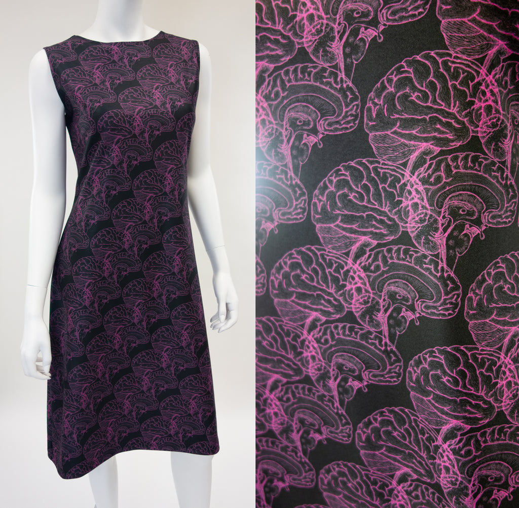 Brain Print Dress Neuroscience Fashion Women in Science