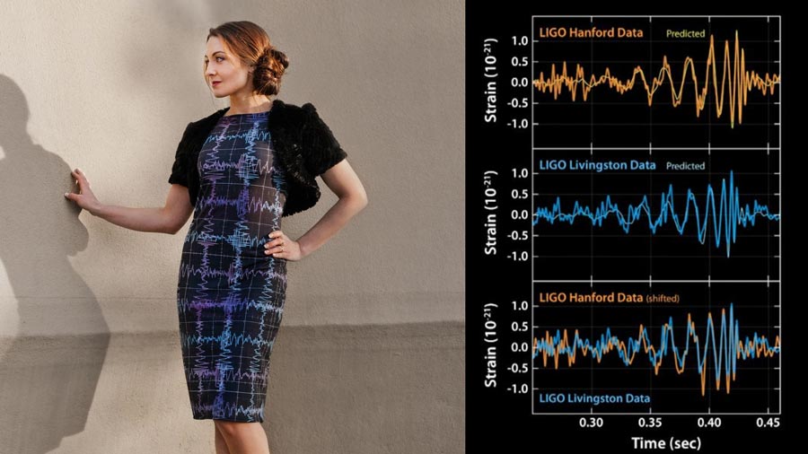 Gravitational Waves Chart LIGO Dress