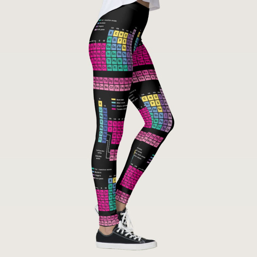 Periodic Table of Elements Leggings Side 2017