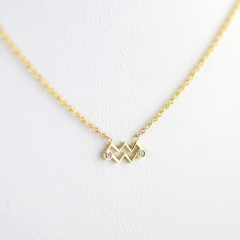 aquarius symbol necklace