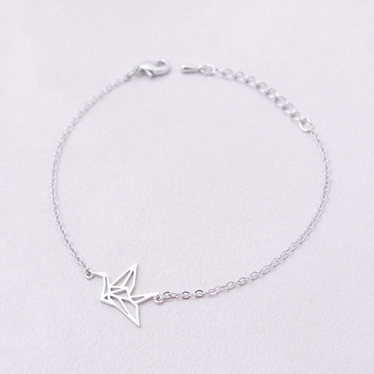 Origami Crane Bracelet/ layered Bracelet / 