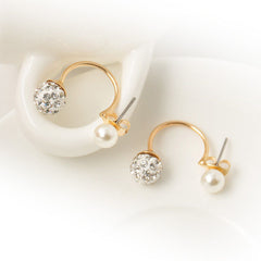 Women Crystal Pearl Earrings