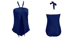 Brianna Tummy Control Layered One-Piece Swimwear