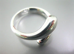 Sterling Silver Plated Tear Drop Necklace, Earrings, Ring and Bangle Set
