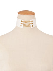 Velvet Choker Necklace With Chains
