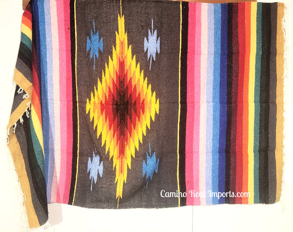 Serape Zarape Handmade Southwestern MULTI YELLOW Details about  /  SARAPE Mexican Blankets