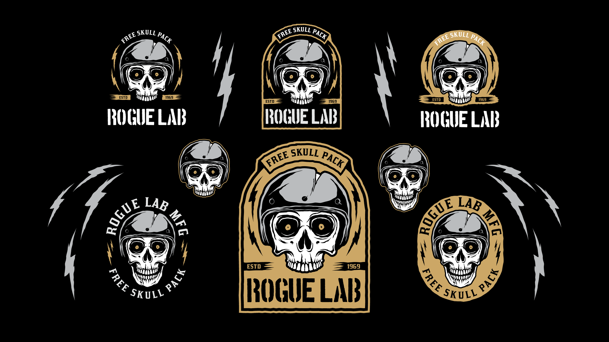 free skull logo vector pack
