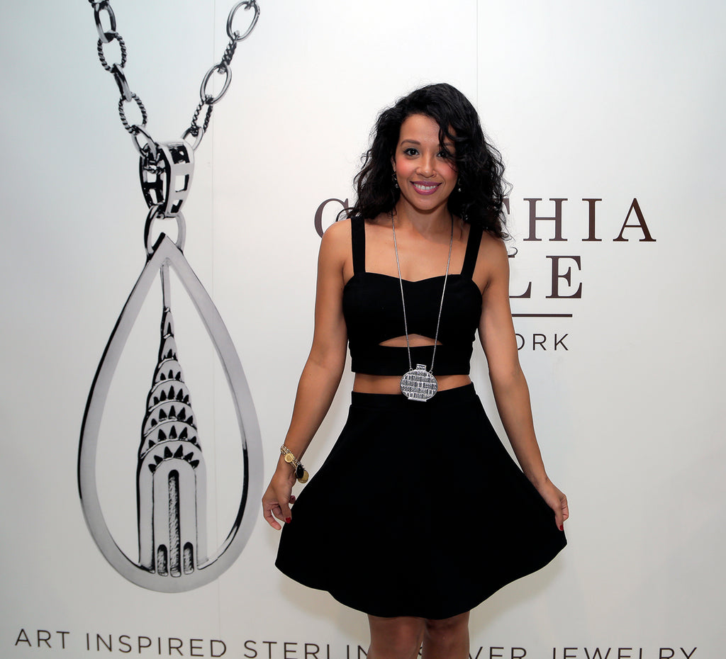 Stefani Vara & a CGNY sterling silver necklace