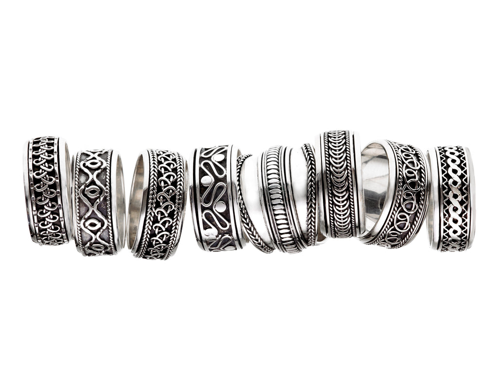 Spinning Rings handmade in sterling silver