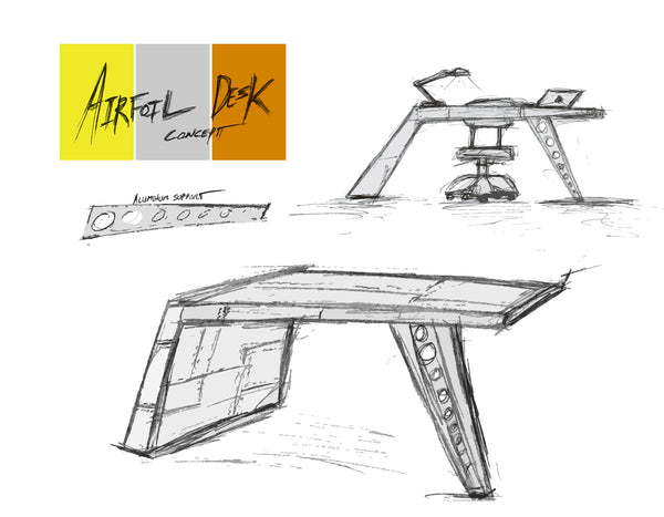 Airfoil Desk From Sketch To Aluminum Part I Ramonametal