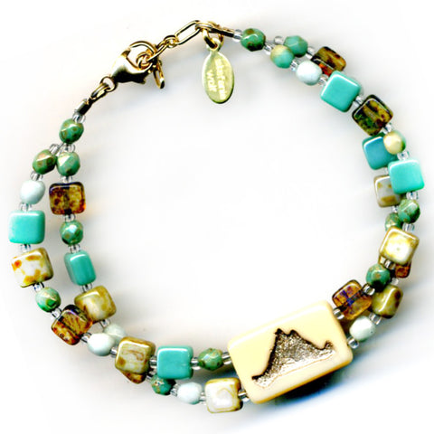 Martha's Vineyard Wedding Inspiration -- Stefanie Wolf Island MV Beaded Bracelet Handmade Jewelry
