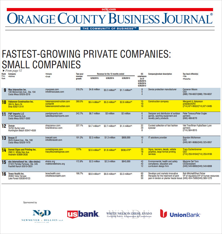 ocbj fastest growing companies