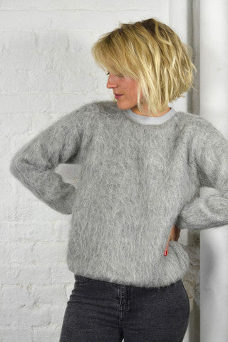 Nanushka Fuzzy Grey Marl Sweater Autumn 14 Mercantile London