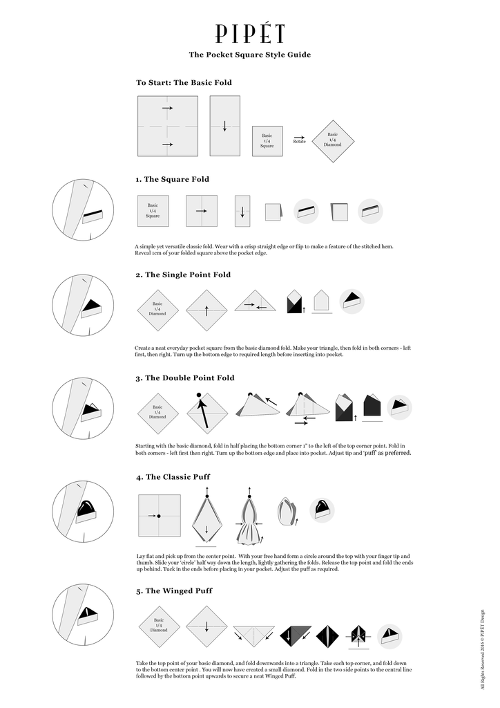 PIPET Pocket Square Style Guide 2016