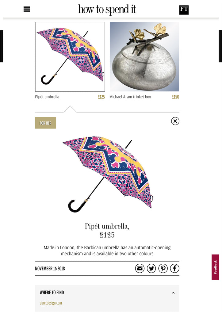 How to Spend It Financial Times Pipét Umbrellas