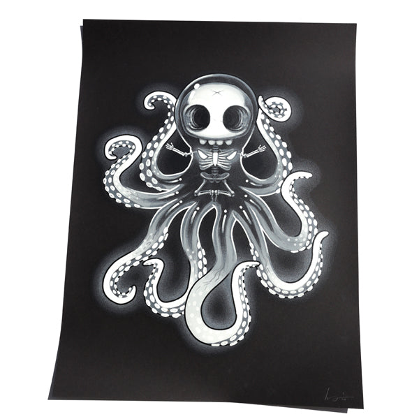 Mike Mitchell collab with Blink182's Mark Hoppus brand Hi My Name is Mark, the skullypus print black edition.