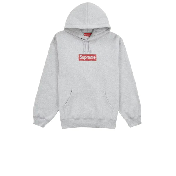 SUPREME INSIDE OUT BOX LOGO HOODED SWEATSHIRT HEATHER GREY SS23