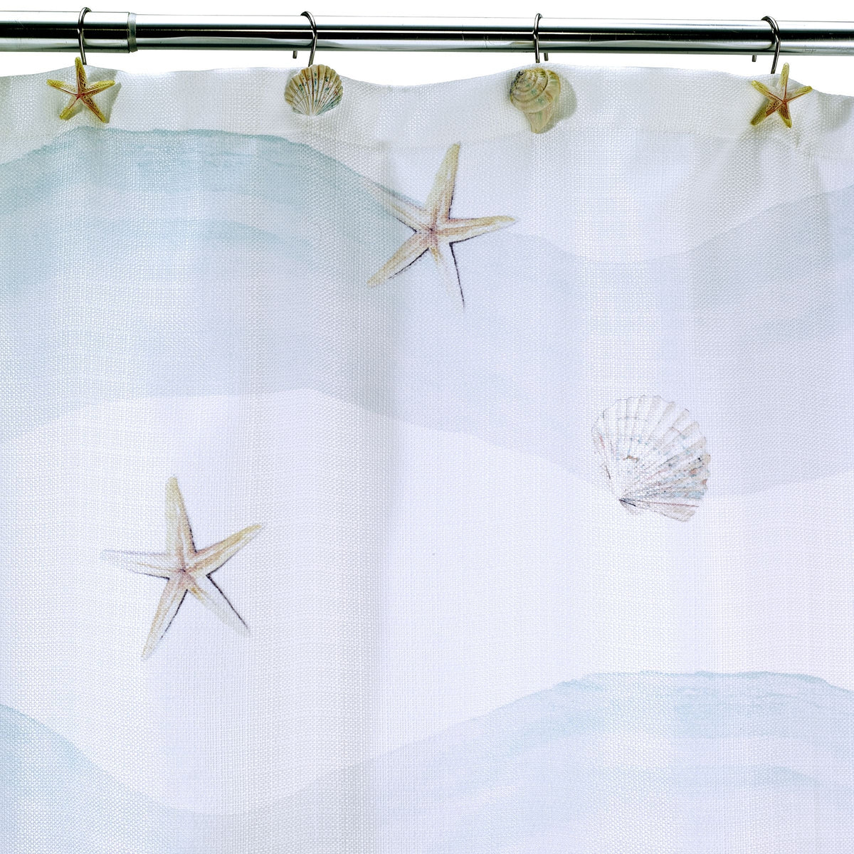 Avanti Linens Coastal Terrazzo Shower Curtain Multicolor 