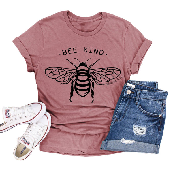 Be Kind Shirt | Bee Shirt | Honey Bee | Save the Bees | Women's Christian Graphic Tee | Be Nice Faith T-shirt | Jesus Shirt | Mom Tee Gift