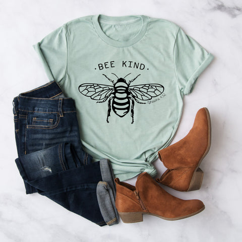 Be Kind Shirt | Bee Shirt | Honey Bee | Save the Bees | Women's Christian Graphic Tee | Be Nice Faith T-shirt | Jesus Shirt | Mom Tee Gift