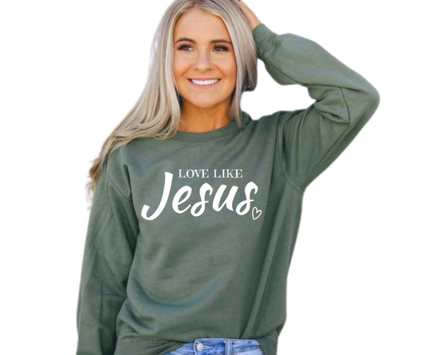 Like Jesus Women's Fleece Sweatshirt | Christian Shirt | Faith T Shirt | Jesus Shirt | Wife Mother's Gift