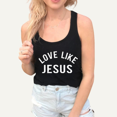 Love Like Jesus Women's Racerback Tank | Christian Shirt | Faith Shirt | Jesus Shirt | Wife Mother's Gift